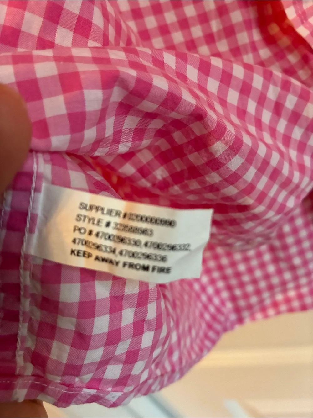 Ralph Lauren Kids pink & white gingham plaid cotton button down shirt Sz L 14-16